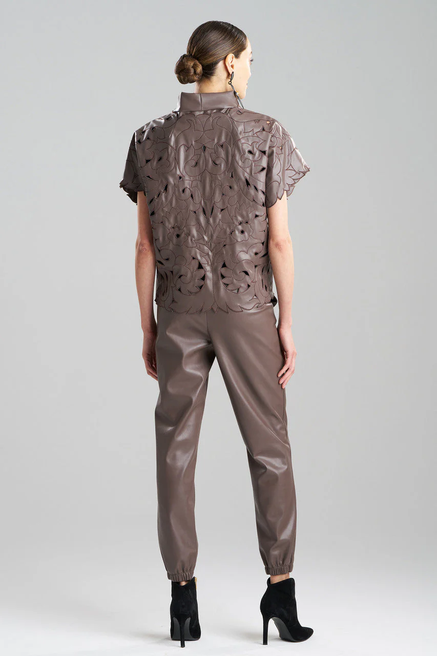 Vegan Luxe Lambskin Embroidered Vest - Image 2