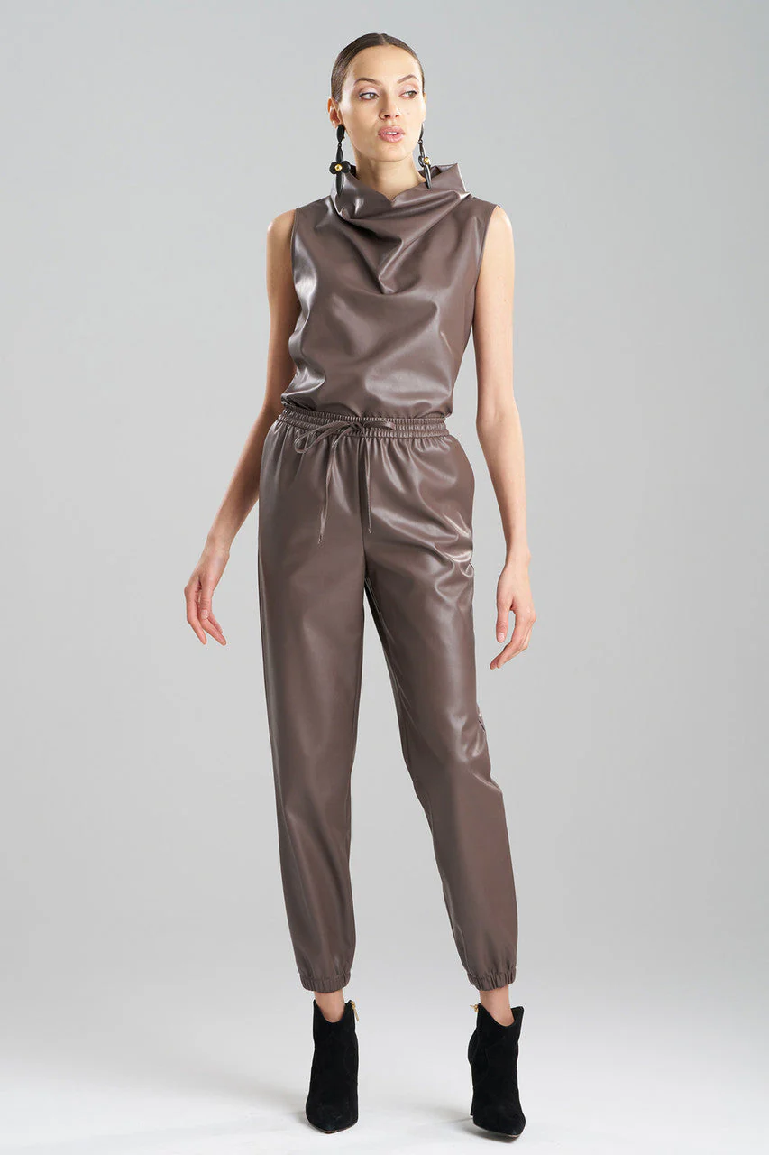 Vegan Luxe Lambskin Jogger Pants