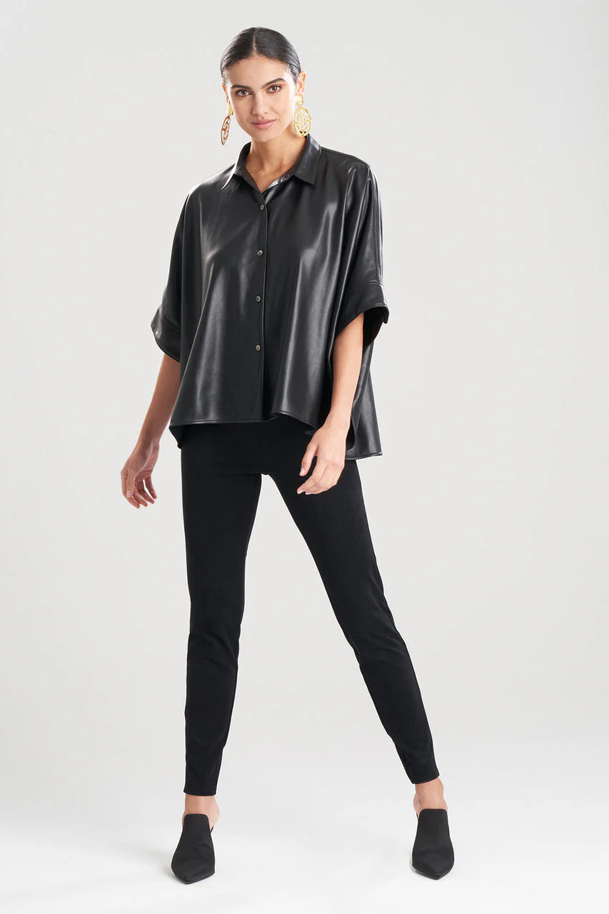 Vegan Luxe Leather Caftan Shirt - Image 2