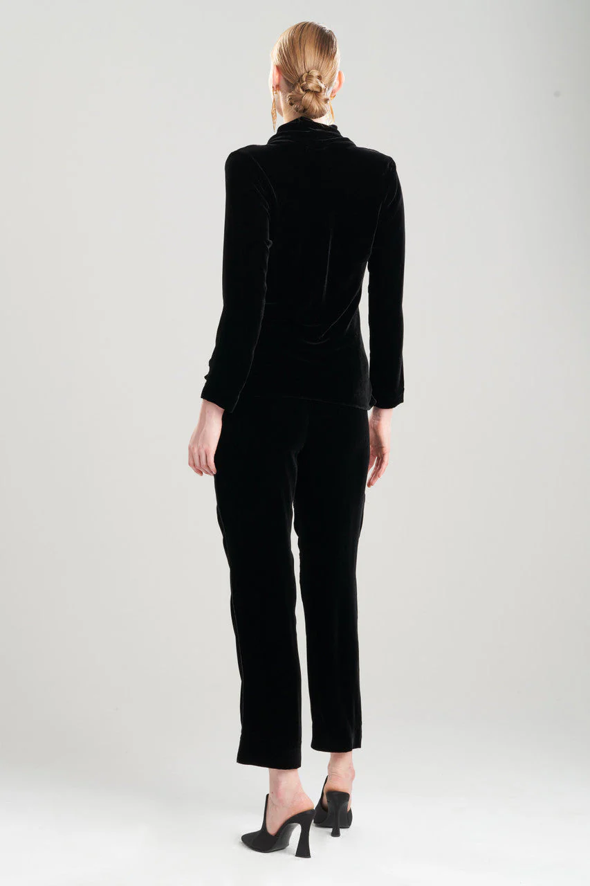 Velvet Cowl Long Sleeve Top - Image 2