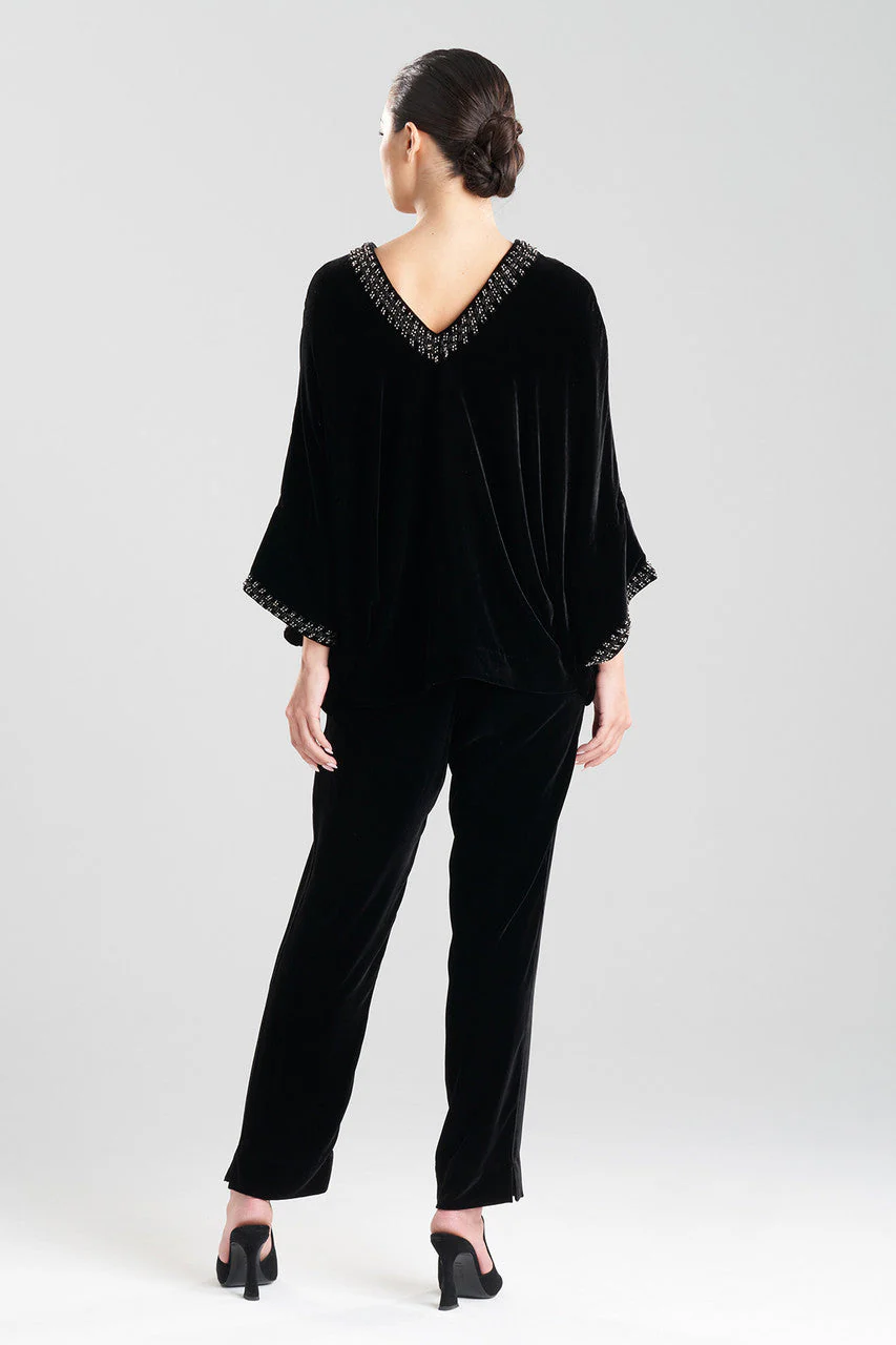 Velvet Kimono Embellished Top - Image 2