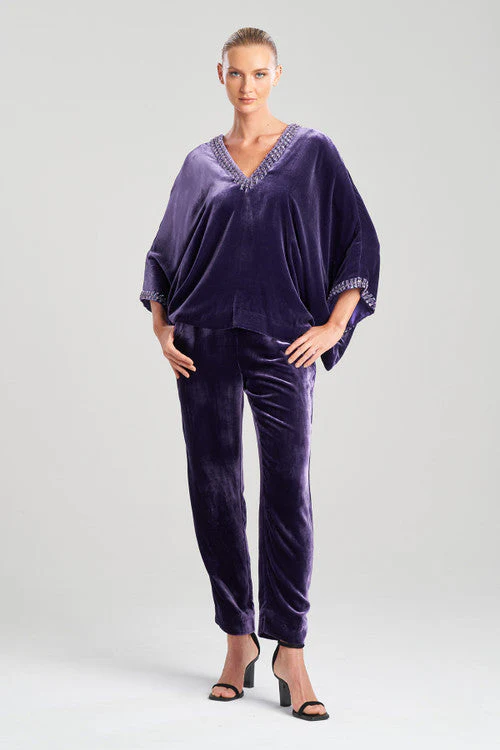 Velvet Kimono Embellished Top