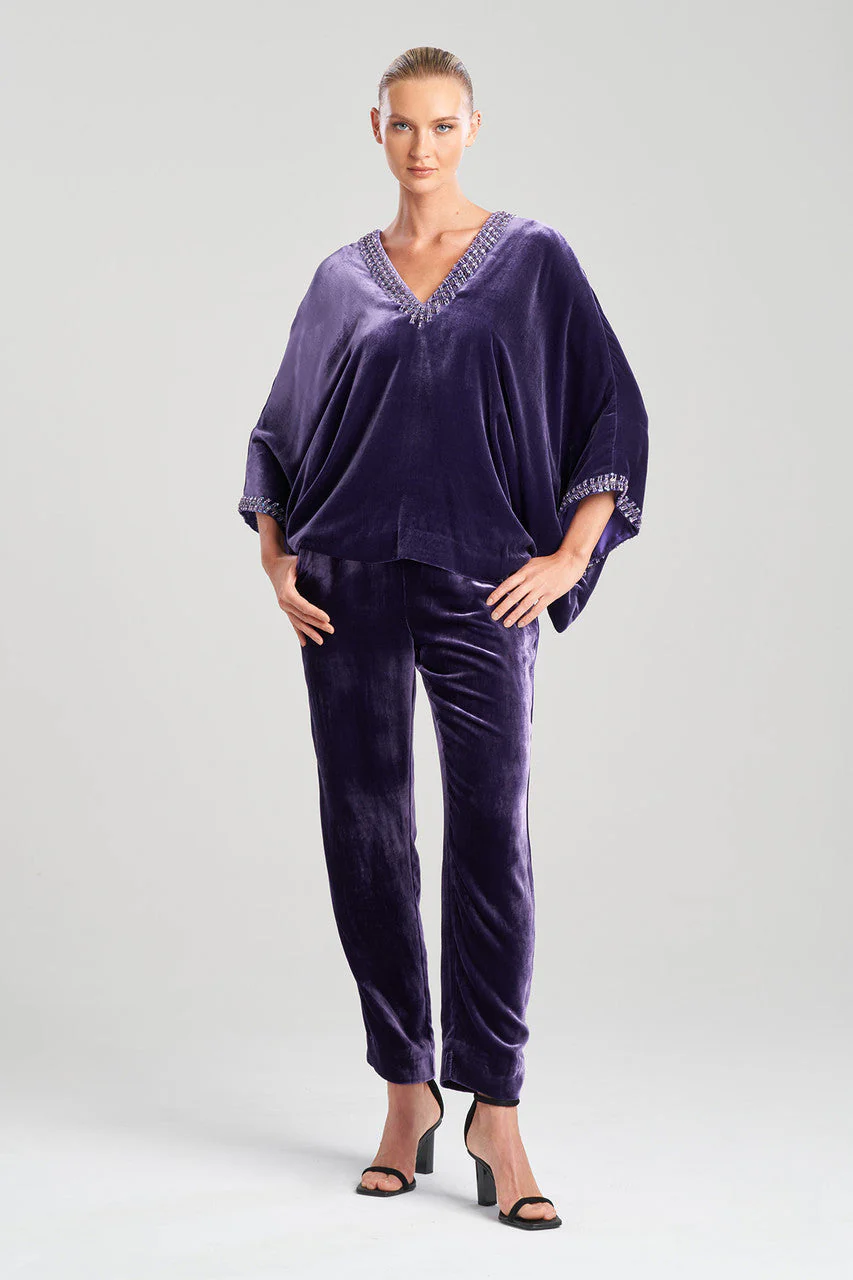 Velvet Kimono Embellished Top - Image 2