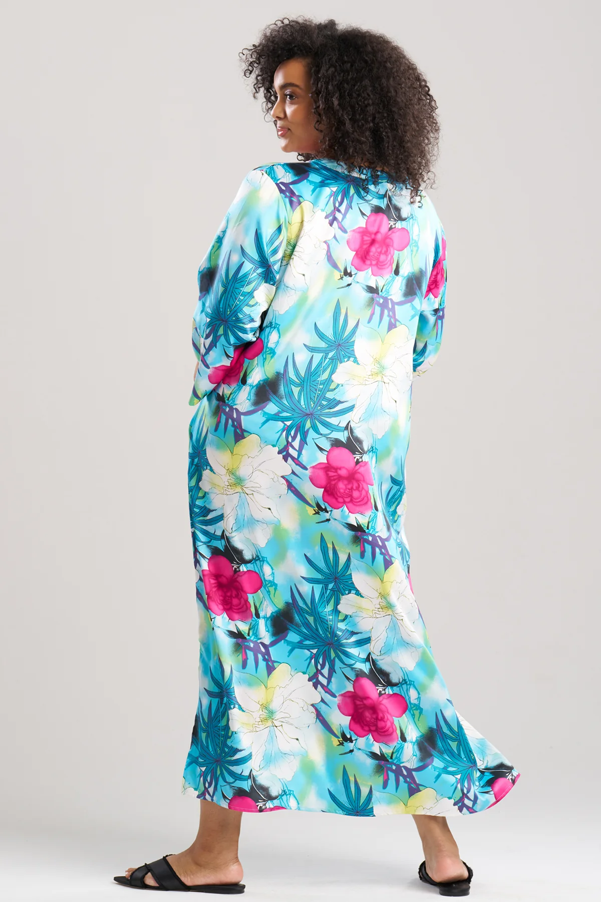 Viva Printed Satin Caftan - Image 2
