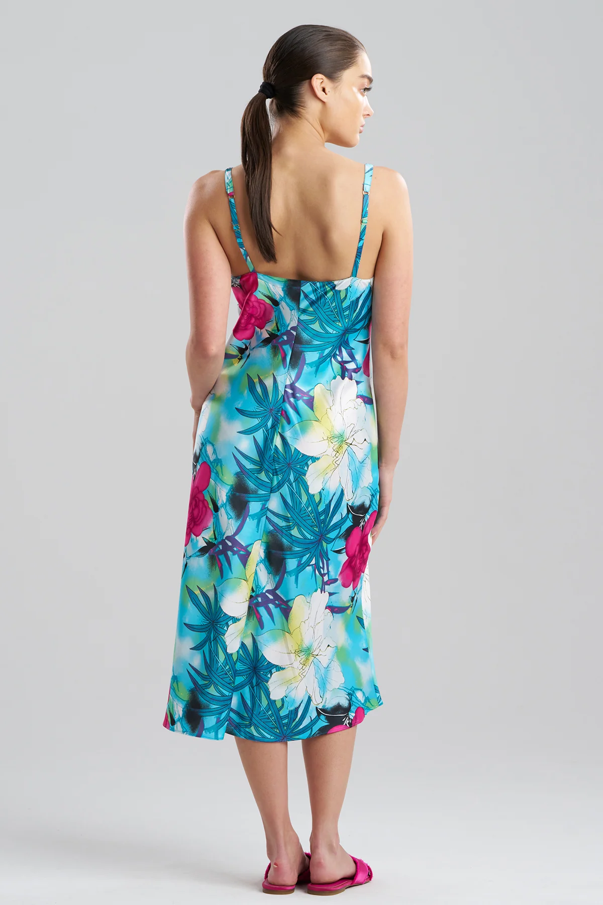 Viva Printed Satin Slip Dress - Image 2