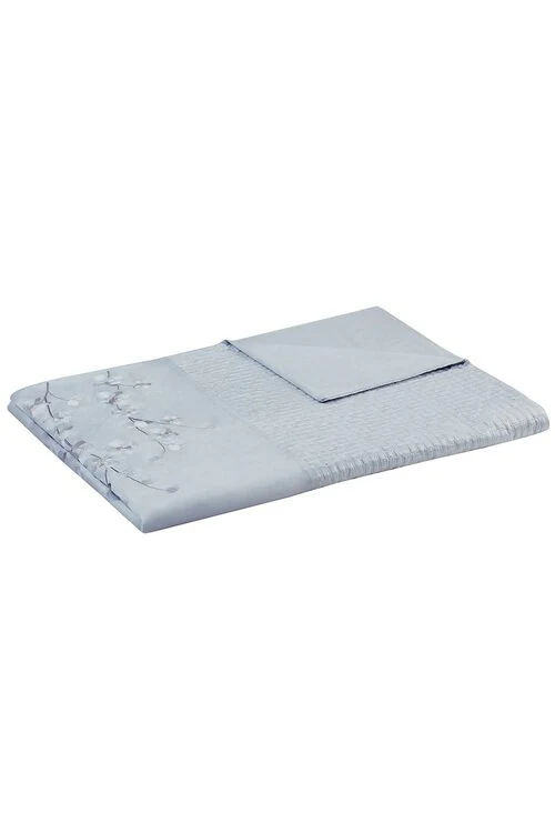 White Orchid Quilted Embroidery Duvet Cover - Image 4