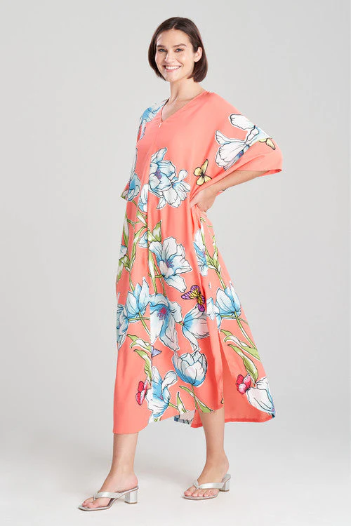Wild Poppy Zip Caftan