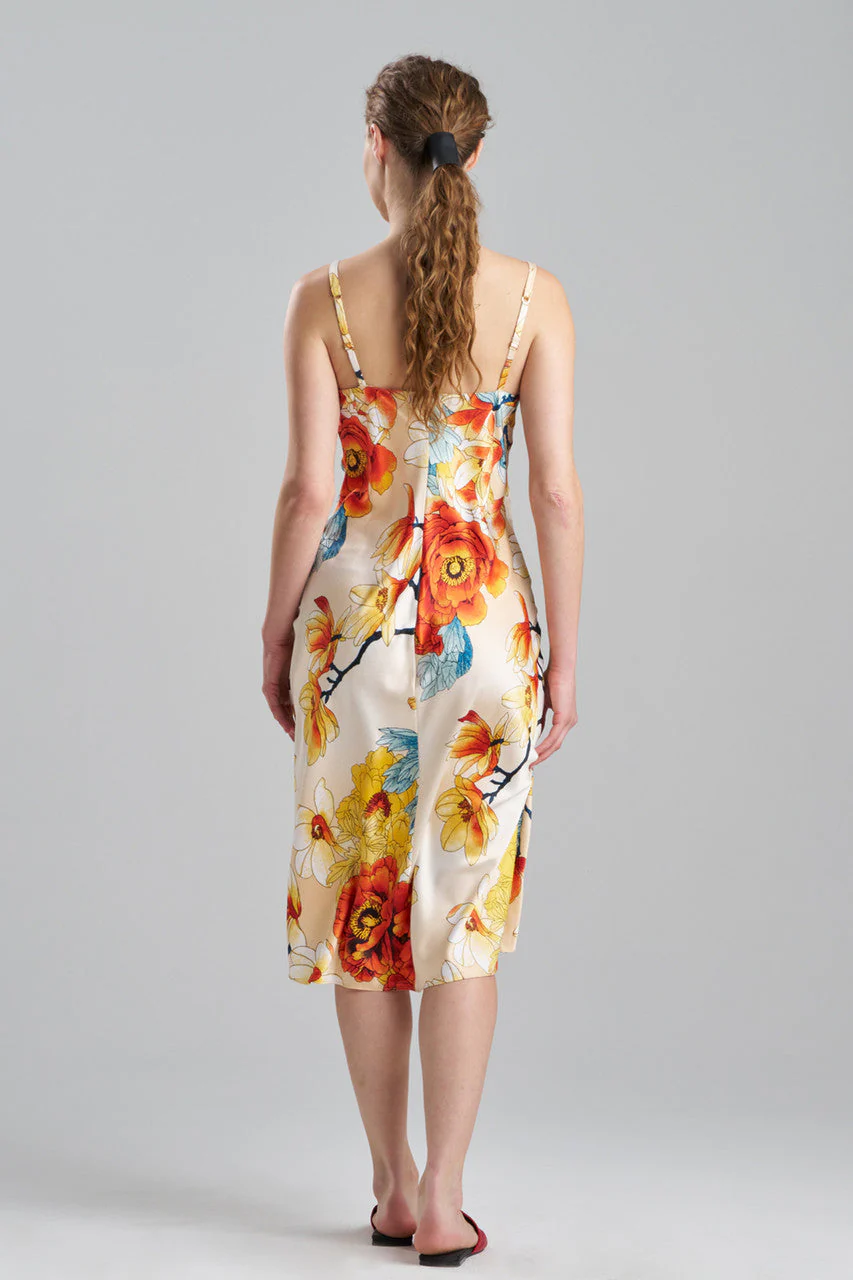 Winter Peony Satin Slip Dress - Image 2