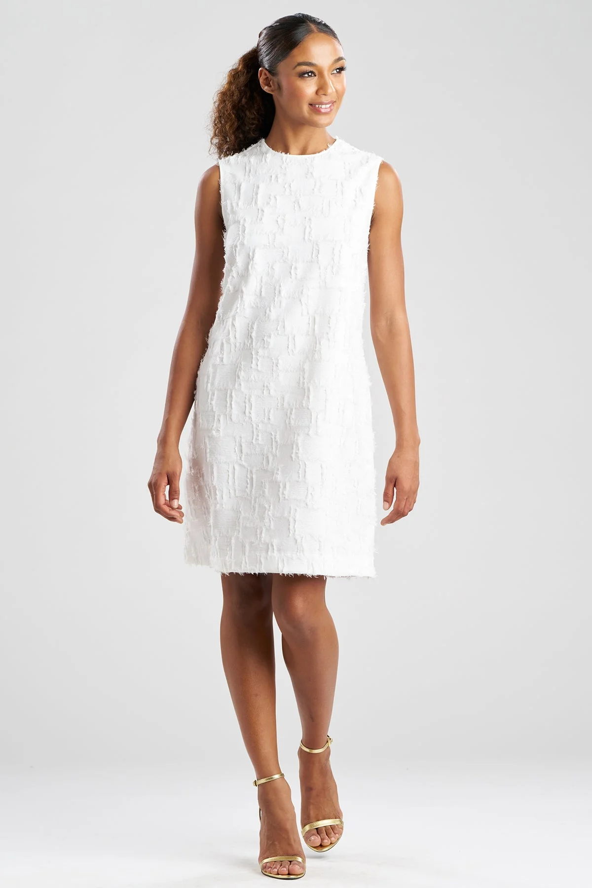 Woven Fil Coupe Jacquard Shift Dress