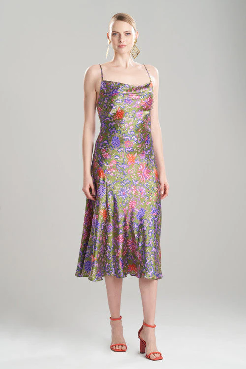 Yasugi Charmeuse Silk Cowl Gown