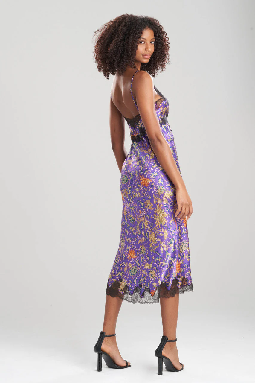 Yasugi Charmeuse Silk Lace Slit Gown - Image 2