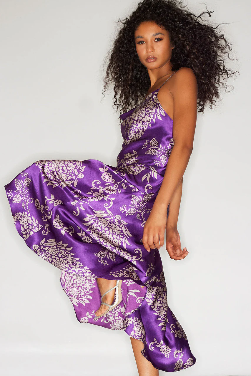 Ysobel Cowl Neck Silk Slip Dress