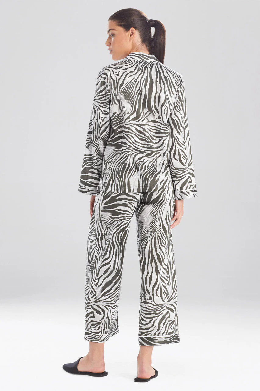 Zebra - Cotton Sateen Notch PJ - Black - Image 2
