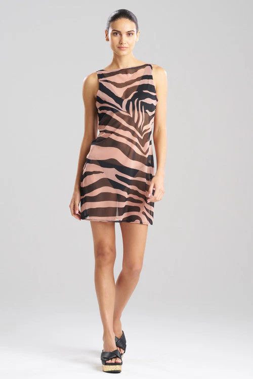 Zebra Mesh Sheer Cover-Up Dress - Image 9