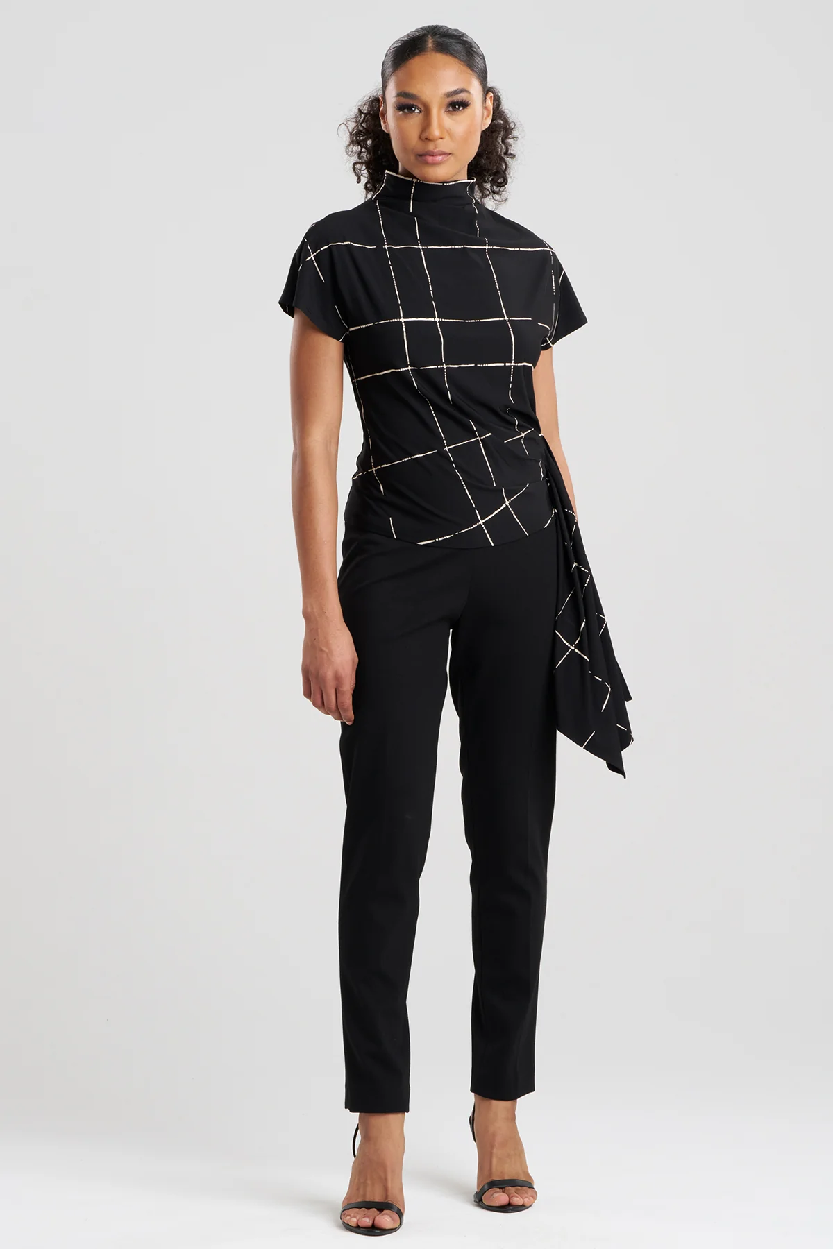 Zia Crepe Knit Cascade Top - Image 2